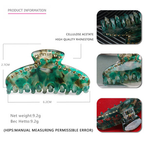 Pinzas para el Cabello con Pedrería, Pinzas para el Cabello de Acetato de Alta Calidad, Pinzas para el Cabello para Mujeres y Niñas, Accesorios para el Cabello con Clip para Cola de Caballo - Product Image 6