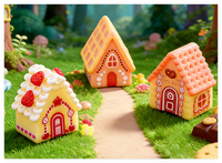 Miniature en résine 3D pour artisanat et cadeaux, ornement de micro-paysage, maison de poupée, jouet, représentant des objets miniatures tels que des bonbons, sodas, biscuits, gaufres, gâteaux à la crème et des objets alimentaires