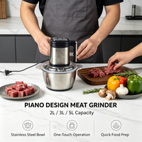 Mini Hachoir Électrique en Acier Inoxydable pour Viande et Aliments, Moteur Sans Balais Compact, Faible Bruit, Idéal pour la Cuisine Quotidienne des Restaurants et Familles