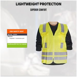 Chaleco DE SEGURIDAD reflectante de seguridad de alta visibilidad ESD Ropa de seguridad de trabajo antiestática - Product Image 4