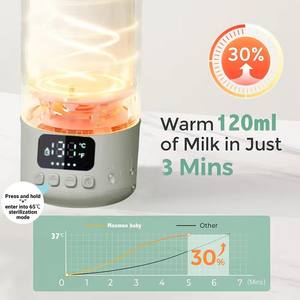 Chauffe-lait sans fil portable 100 degrés, petit chauffe-biberon USB portable, température constante pour bébé, idéal pour les voyages - Product Image 5