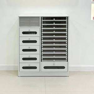 White Nail Art Cabinet Cosmetic Display Shelf <b>Storage</b> <b>Drawer</b> Cabinet for Beauty Salon Skin Care Studio - Product Image 2