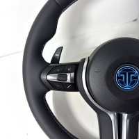 Pour BMW F10 F11 F15 F18 F20 F23 F25 F30 F32 F35 F40 F80 E84 E87 E90 E92 E93 Volant en cuir Accessoires de voiture