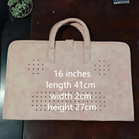 Funda Delgada Ecológica para Portátil de 14-16 Pulgadas en Cuero Vegano de PU de Origen Biológico y Material Reciclado, Color Rosa, Artículos de Uso Diario para Mujeres y Chicas