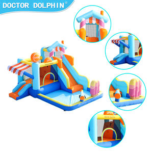 Château gonflable combiné moderne pour l'extérieur, avec toboggan aquatique et souffleur, pour les fêtes d'enfants - Product Image 6