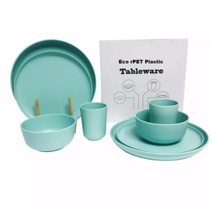 Custom Nordic Modern Dinnerware Define Inquebrável RPET Placas e Copos De Plástico Personalizável Contemporâneo Dining <span class=keywords><strong>Ware</strong></span> - Product Image 1