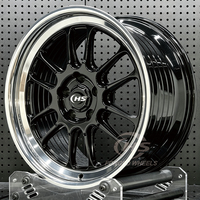 Jantes forgées personnalisées 18x9.5 18x11 5x114.3 Noir brillant avec lèvre polie pour Subaru WRX BRZ Nissan GR86 Hilux