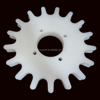 Pignon d'angle résistant à la corrosion 285 mm 18 dents avec arbre en acier inoxydable pour ligne de transformation avicole