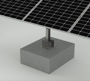 Thép mạ kẽm trục đơn năng lượng mặt trời <span class=keywords><strong>Tracker</strong></span> U kênh hệ thống cấu trúc với ballast panel năng lượng mặt trời gắn chân đế - Product Image 4