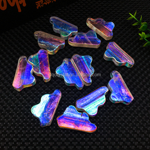 Cristales Naturales al por Mayor, Tallados de Cuarzo Aura Transparente, 45mm, Cuarzo Aura Arcoíris Transparente para Regalo - Product Image 1