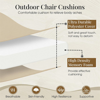 Coussin de siège profond imperméable intérieur extérieur haute densité coussin de chaise de patio en tissu Oxford coussins pour la maison jardin
