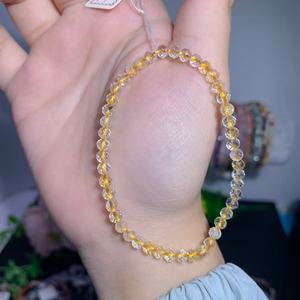 สร้อยข้อมือลูกปัดประดับเพชร4มม. วัสดุผสมสำหรับตกแต่งของขวัญแฟชั่น - Product Image 5