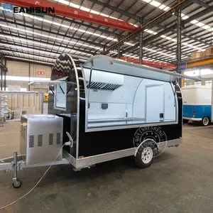 Agent's Discount Mobile Kitchen Food Truck Street Van Trailer Hot Food Cart Catering Food Trailer With With Cupboard Sink
