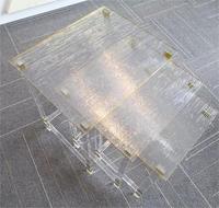 Mobilier moderne chaise pliante en acrylique plexiglas transparent table basse fantaisie en acrylique