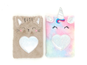 Carnet de notes thermique à couverture pelucheuse motif chat, licorne, renard, mignon, pour filles, <span class=keywords><strong>Kawaii</strong></span>, avec chats en fourrure, agenda quotidien, journal, bloc-notes, papeterie - Product Image 2