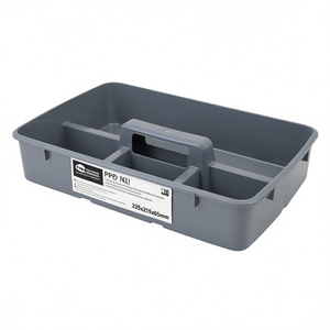 Single Tier Portable <b>Storage</b> <b>Box</b> Tray 335x215x65mm Grey PP <b>Material</b> Organizing Container for Kitchen & Office Use - Product Image 3