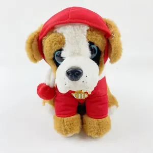 Individuelles Plüschtiel Roter Hoodie Hundestäuße und Plüschtiele Tiere weiche Plüschtiere für Kinder
