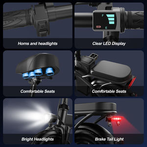 <span class=keywords><strong>Vélo</strong></span> <span class=keywords><strong>électrique</strong></span> pliable F6 à moteur sans balais de 48V, 15Ah, 500W, livraison rapide en entrepôt aux États-Unis - Product Image 6