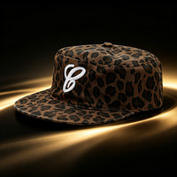 Gorra de béisbol plana con estampado de leopardo americano, unisex, estilo Y2K, moderna y genial, gorra de pato para el sol.