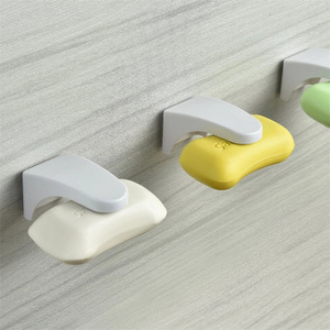 Durable Wall-Mounted Soap <b>Cup</b> Holder Without Punching Magnetic Suction Upside Down Draining Soap <b>Cup</b> Holder - Product Image 3