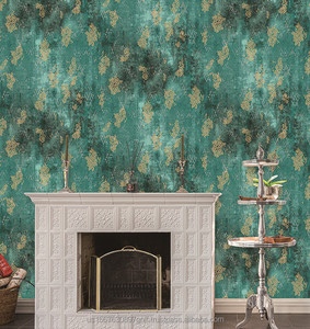 Último diseño azul de lujo diseño 3D revestimiento de paredes 100% material de PVC decoración del hogar papel tapiz - Product Image 2