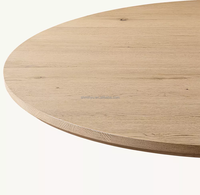 Table à manger ronde en bois de style moderne du milieu du siècle, 60 pouces, meubles de salle à manger, taille personnalisable