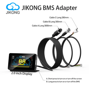 อุปกรณ์เสริม JK BMS ของ EU จอแสดงผล TFT LCD ขนาด 4.3 3.2 2.0 นิ้ว แสดงแรงดันไฟฟ้า กระแสไฟฟ้า SOC อุณหภูมิ ตัวบ่งชี้สถานะ JIKONG BMS พร้อมสวิตช์เปิด-ปิด - Product Image 5
