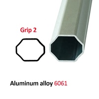 Manche de crosse en alliage d'aluminium et scandium de 30 à 60 pouces en fibre de carbone et logo personnalisé pour hommes et femmes