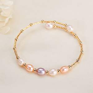 Summer Freshwater Pearl <b>Bracelet</b> Small Design for Girl Friends and <b>Sisters</b> Elegant Jewelry - Product Image 3