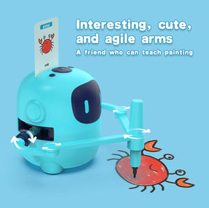 Robot de <span class=keywords><strong>dessin</strong></span> éducatif pour enfants avec 100 cartes, effets sonores, puzzle interactif, peinture, apprentissage, jouet intelligent pour enfants unisexe - Product Image 6