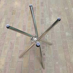 Đồ nội thất phòng ăn Vòng centre bảng kính thiết kế bảng chéo Chrome chân cà phê cửa hàng Bàn Ăn Hiện đại - Product Image 4