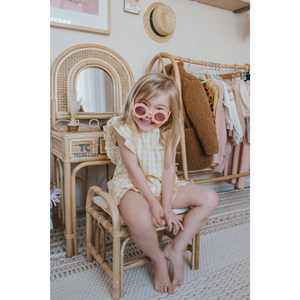 Table de maquillage bébé en rotin avec miroir meubles de chambre à coucher pour enfants ensemble en gros - Product Image 3