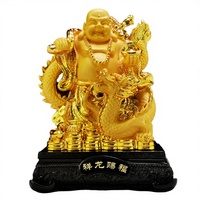 Décoration d'intérieur Fengshui, figurines de Bouddha riant en résine, design animal, ornements de dragon, figurines de Bouddha, statue, mascotte, Bouddha riant Maitreya