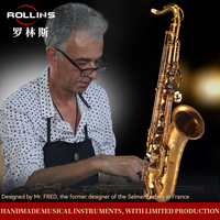 Musical Instruments High F#Bb Brass Material Key Golden Lacquer 9902 Woodwind Instrument Tenor Saxophone