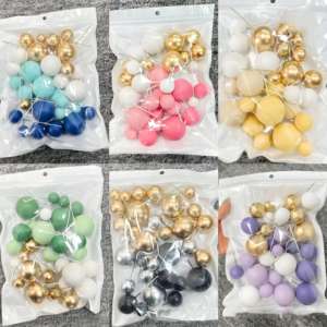 للبيع بالجملة كرات فوم صناعية ملونة 32 قطعة-كعكة عيد ميلاد بابايدش موضوع حفلة - Product Image 1