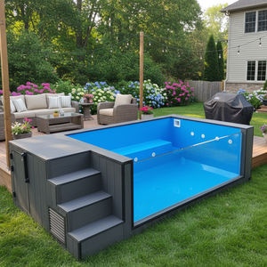 Piscine et spa hors sol en fibre de verre et acier inoxydable avec cadre en bois, non corrosif, résistant aux UV, fabriqué en Chine - Product Image 3