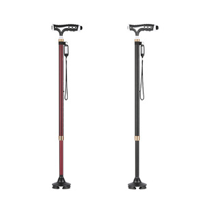 Bastón de Masaje con Terapia Magnética, Ajustable en Altura, Retráctil, de Cuatro Patas, para Personas Mayores, para Caminar al Aire Libre - Product Image 2