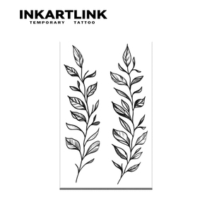 สติกเกอร์สักลาย INKARTLINK สำหรับติดผิวกาย ลายใบไม้ กิ่งไม้ พืช กันน้ำ เป็นมิตรกับสิ่งแวดล้อม ติดทนนาน 15 วัน ขายส่ง - Product Image 3