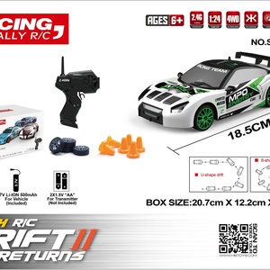 Coche de Carreras RC de Alta Velocidad con Control Remoto a Escala 1/24, 2.4ghz, 4WD, Modelo Deportivo Electrónico, Mini Coche RC de Derrape para Niños - Product Image 5