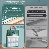 Bolsa de Archivo de Malla Transparente Tipo L, con Cierre, para Clasificación de Materias, Portátil, para Estudiantes de Primaria
