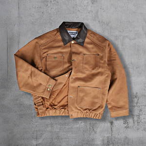 Veste de travail en toile de coton vintage avec logo personnalisé, tendance, délavée à l'acide, pour hommes, fabricant - Product Image 3