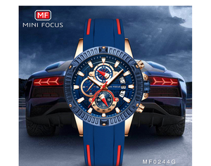 Reloj analógico de cuarzo MINI FOCUS 0244 <span class=keywords><strong>G</strong></span> de alta calidad para hombre, cuero resistente al agua, cerámica, movimiento Digital japonés, caja de dibujos animados de lujo - Product Image 5