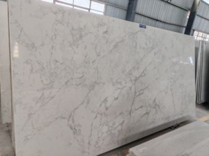 Bán buôn thiết kế hiện đại nhân tạo rắn bề mặt slab Faux đá cẩm thạch kết cấu cho bảng Top Vanity Top Bar Top Vanity Countertop - Product Image 3