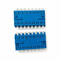 Kopling Optik 8-Fiber LC UPC Singlemode Tanpa Flens Biru Female to Female untuk Pusat Data Densitas Tinggi 1U 2U
