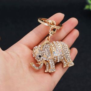 Wholesale Rhinestone <b>Elephant</b> Keychain Full Diamond Metal Animal Pendant, Fashion Bag Charm for Girls Hot Selling OEM <b>Gift</b> Item - Product Image 4