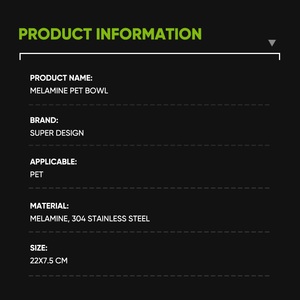 Bol d'alimentation pour animaux de compagnie en mélamine grise écologique antidérapante de toutes tailles, avec insert en acier inoxydable 304 - Product Image 4