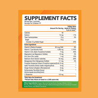 Gummies de Vitamine C 1000mg OEM pour Adultes et Enfants, Multivitamines avec Zinc et Extraits de Plantes pour le Soutien Immunitaire et le Collagène