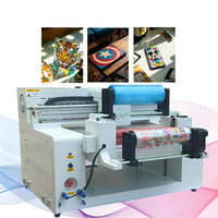 Imprimante UV à plat 60x50cm avec fonction 2-en-1 pour impression de stickers, étiquettes et décalcomanies, compatible avec les matériaux en rouleau UV DTF