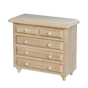 High Quality Doll House 1:12 Miniature Furniture Wooden <strong>Drawer</strong> Wardrobe - Product Image 1
