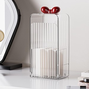 <b>Makeup</b> Organizer Storage <b>Box</b> With Partitions For Brushes Lipsticks Cosmetics Desktop Vanity Use Waterproof Clear Acrylic - Product Image 3